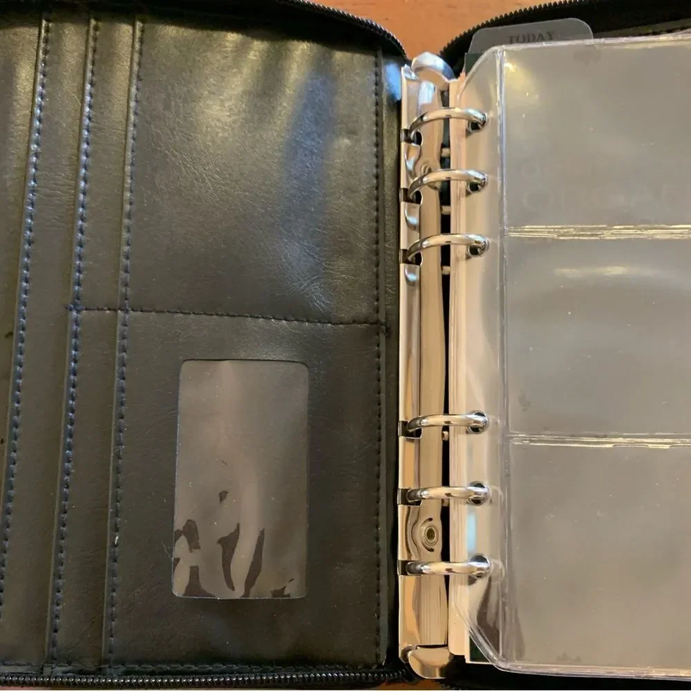 Philippe Amiel Planner Black Vegan Leather pen does not work no calculator